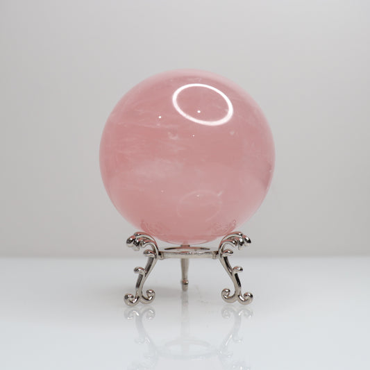 Rose Quartz Sphere w/ Stars 6
