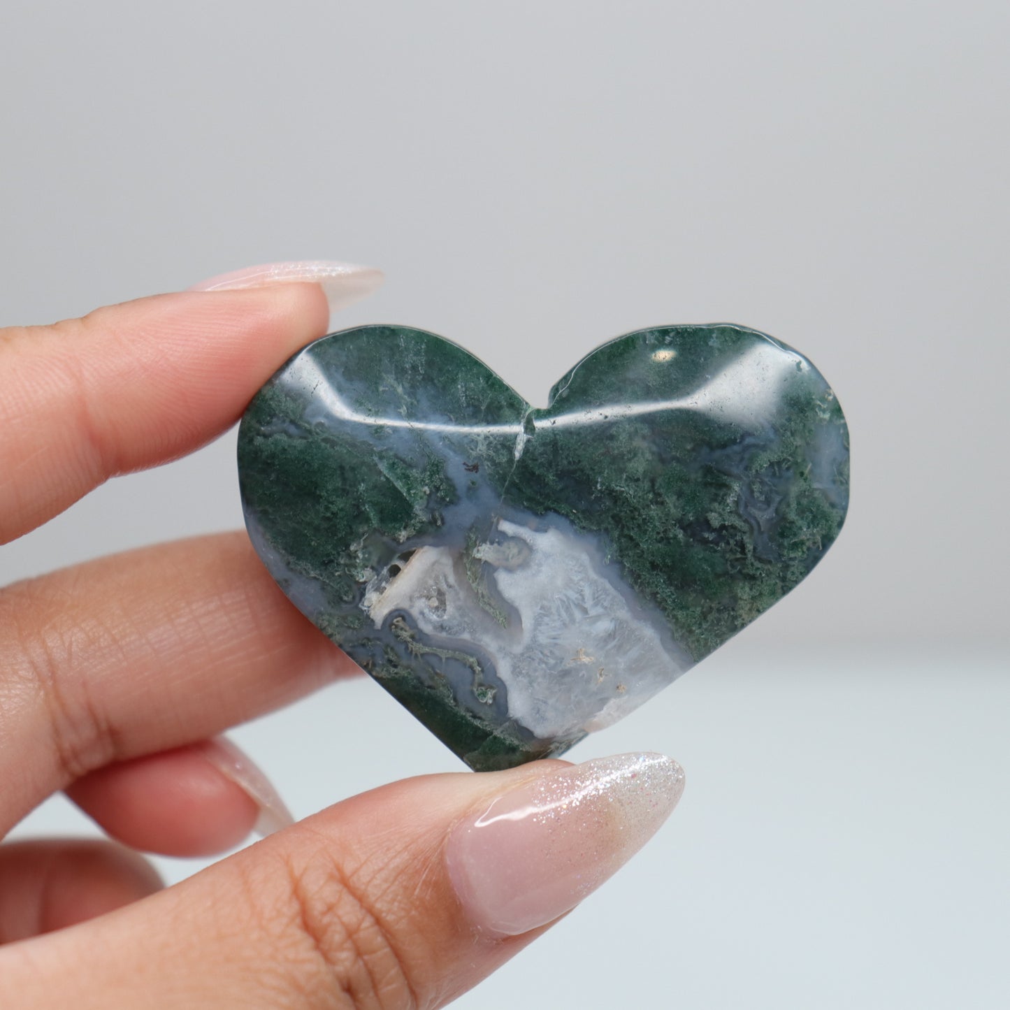 Moss Agate Heart | 61