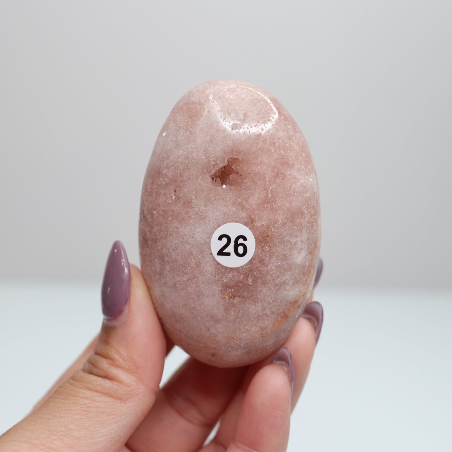 Pink Amethyst Palm Stone | 26