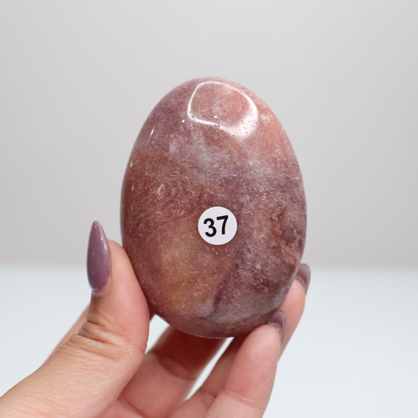 Pink Amethyst Palm Stone | 37