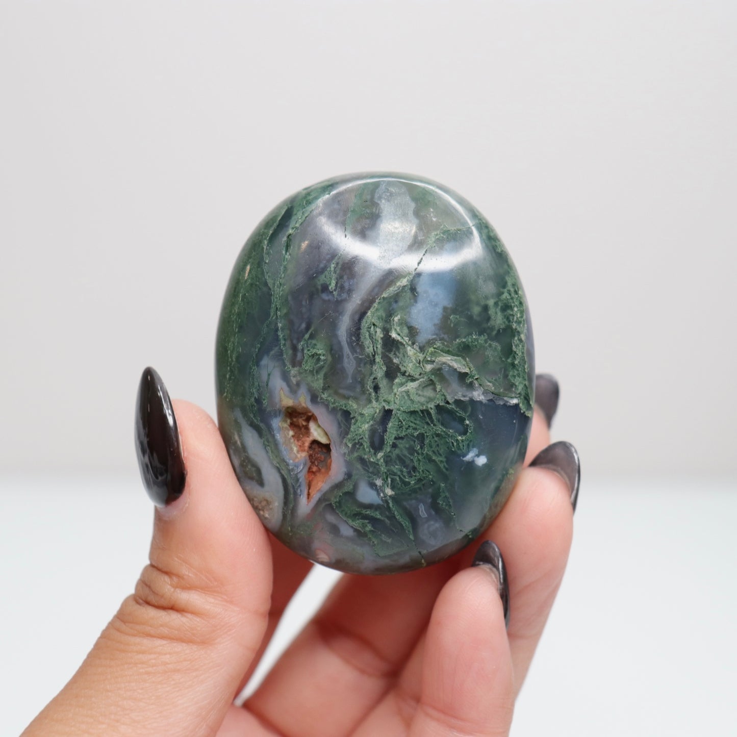 Moss Agate Palm Stone 26