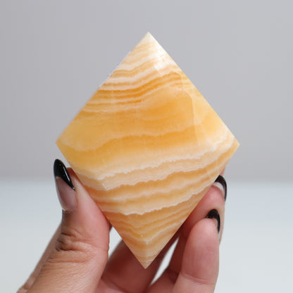 Orange Calcite Diamond | 4