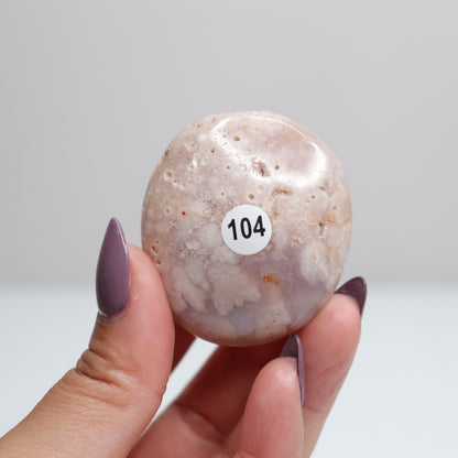 Flower Agate Palm Stone 104