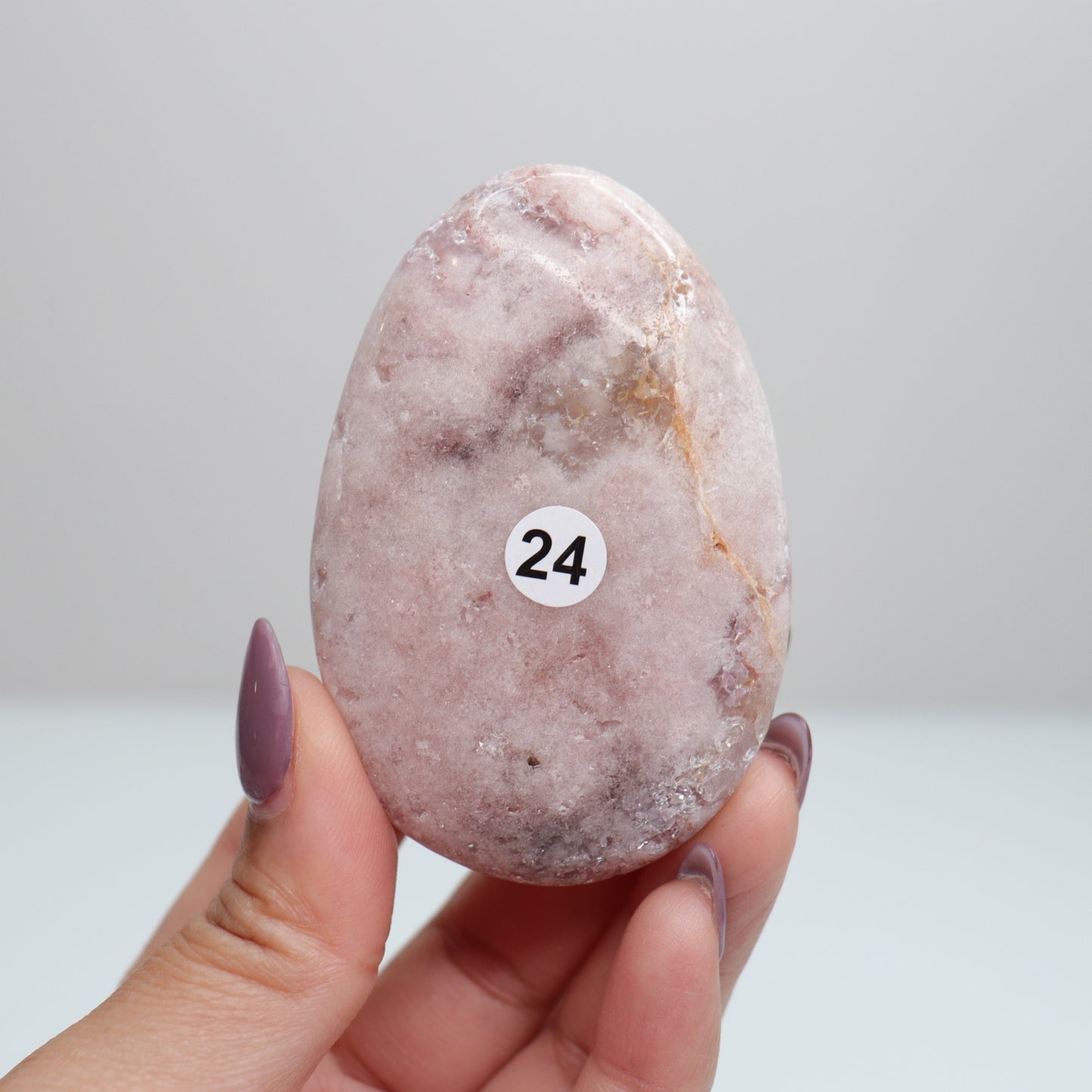 Pink Amethyst Palm Stone | 24