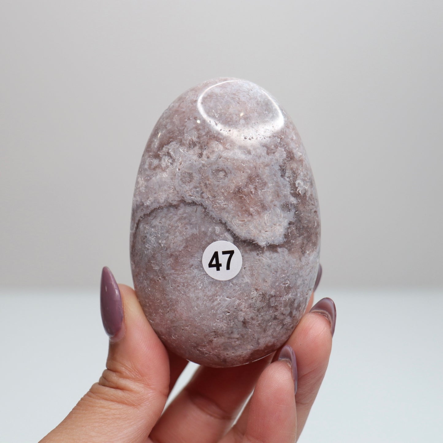 Pink Amethyst Palm Stone | 47