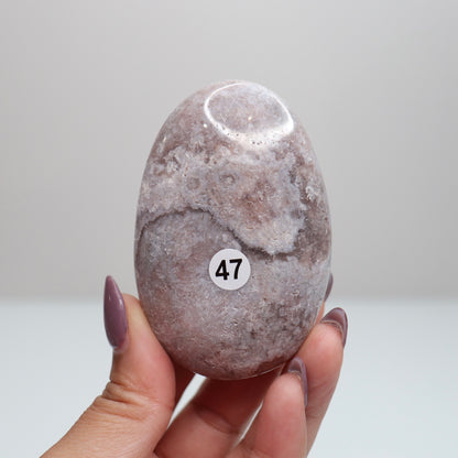 Pink Amethyst Palm Stone | 47