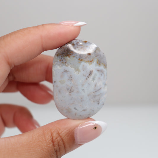 Mexican Lace Agate Palm Stone I