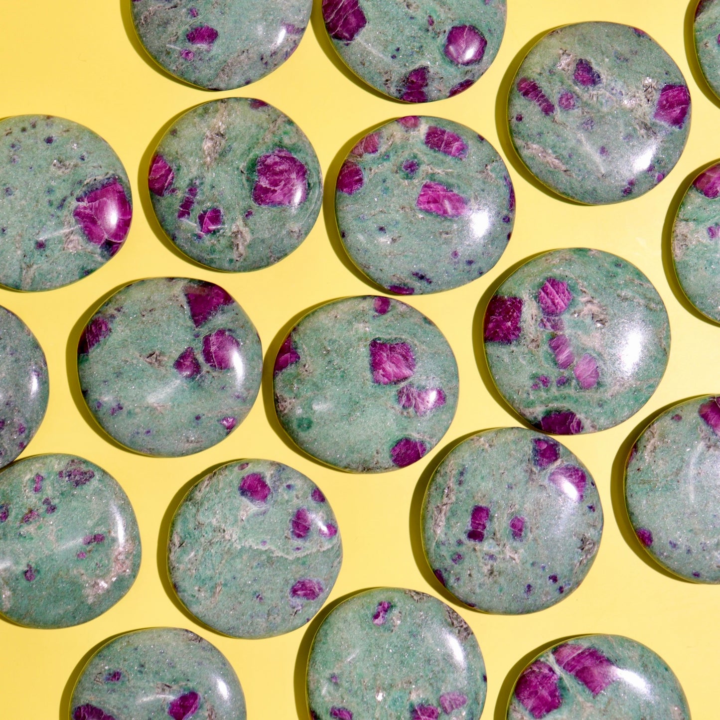 Ruby Fuchsite Flat Stones