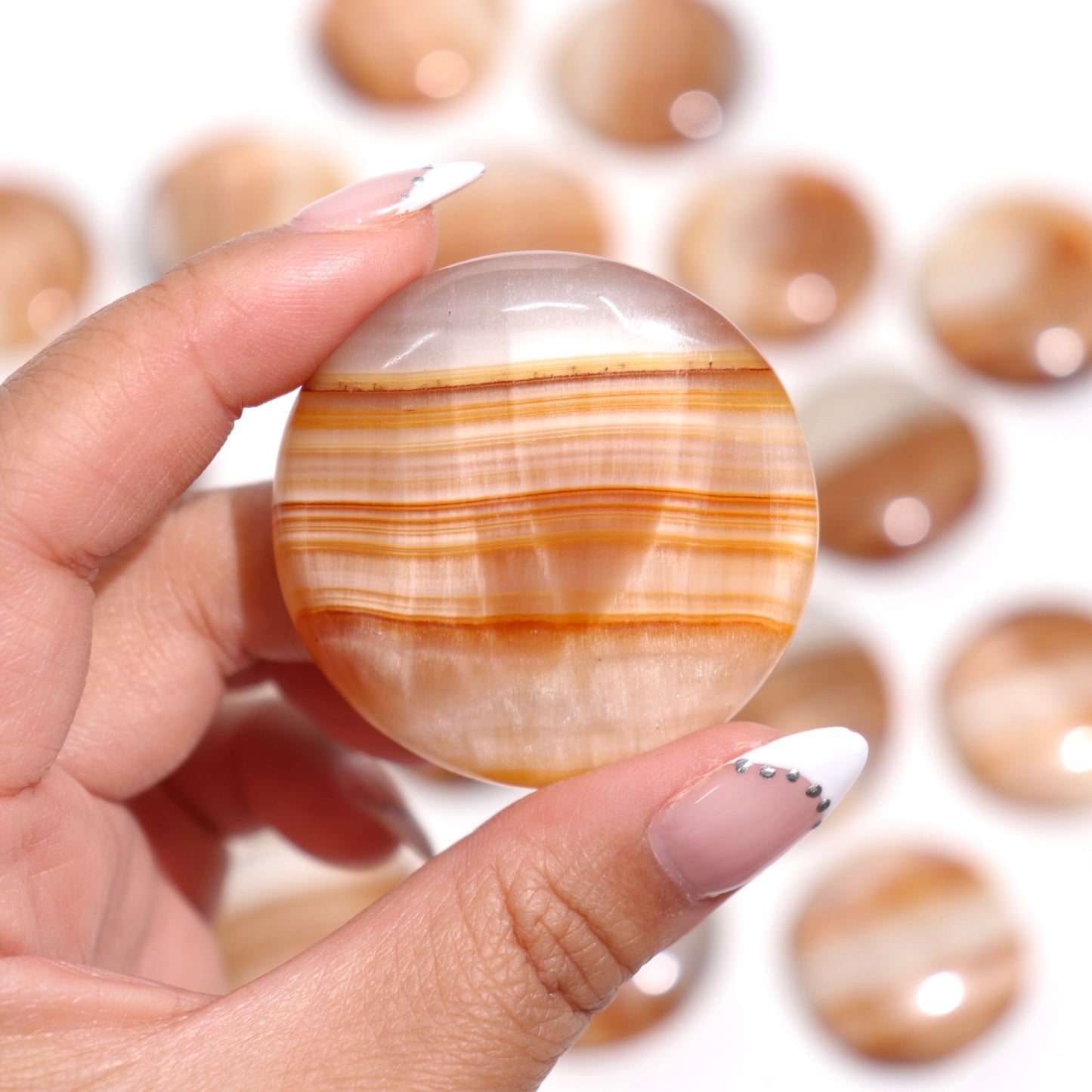 Orange Aragonite Flat Stones