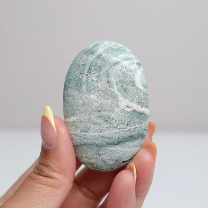 Green Sardonyx Palm Stone 2