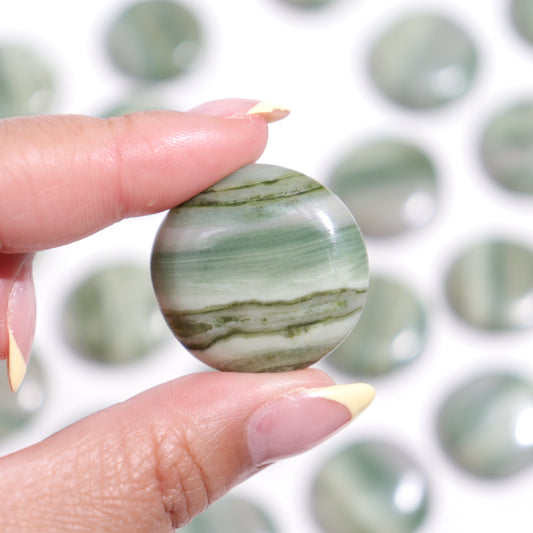 Banded Serpentine Mini Flat Stones