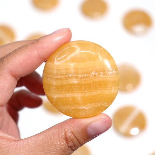 Orange Calcite Flat Stones | 1