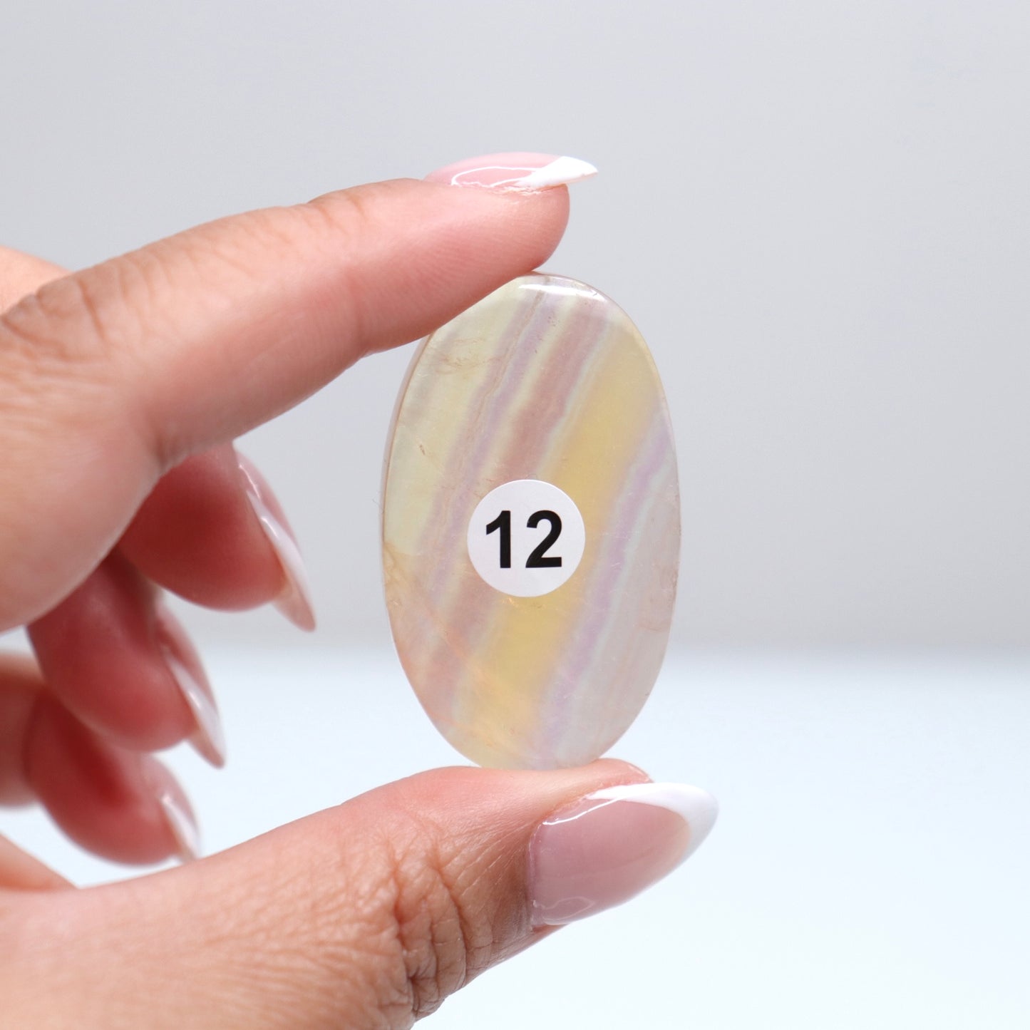 Fluorite Palm Stone 12