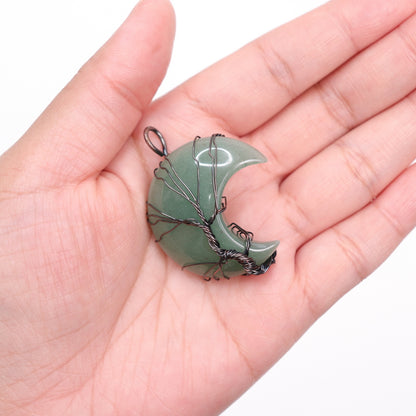 Crescent Moon Tree of Life Pendants