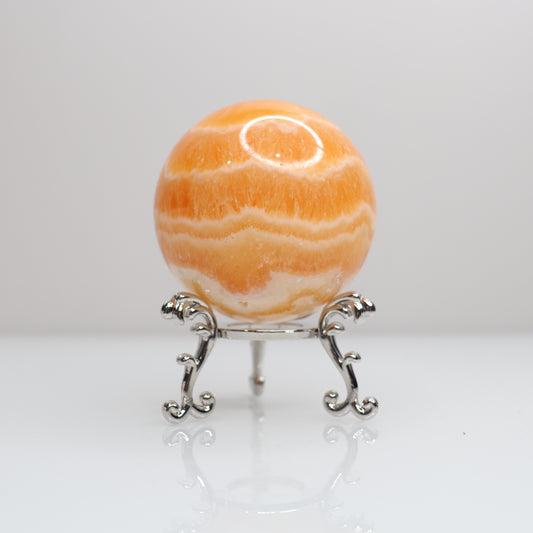 Orange Calcite Sphere | 6