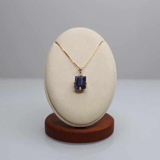 18k Gold Plated Sodalite Necklace | 4