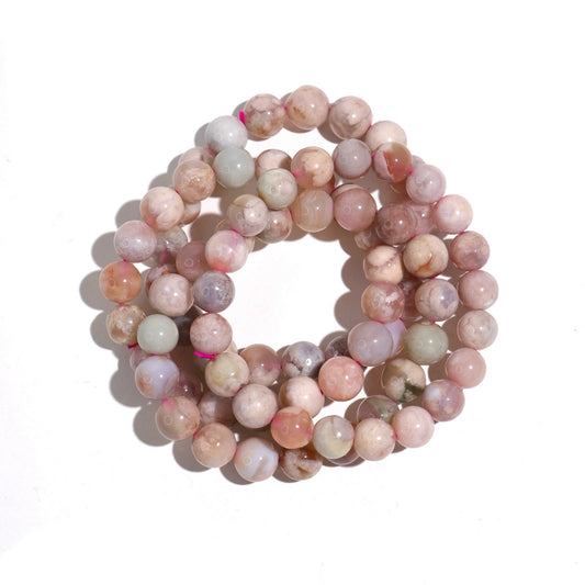 Flower Agate Bracelets | 8-14mm