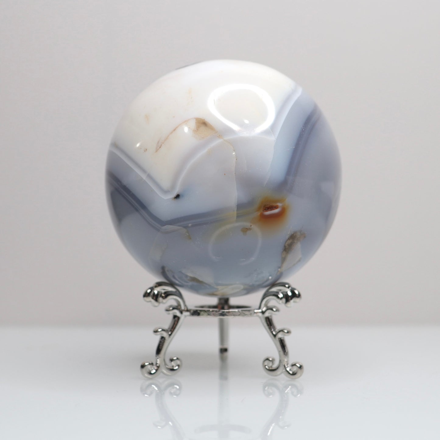 Banded x Moss Agate Sphere | 25