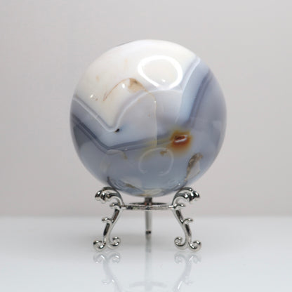 Banded x Moss Agate Sphere | 25