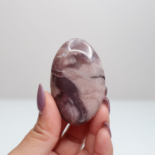 Pink Amethyst Palm Stone | 7