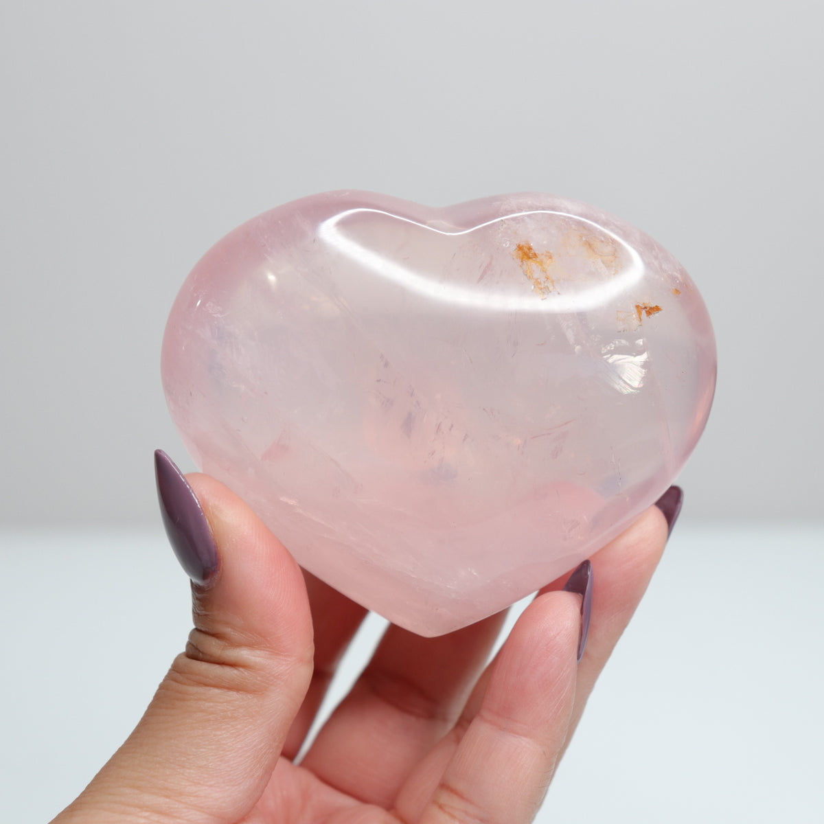 Rose Quartz Heart w/stars 2*