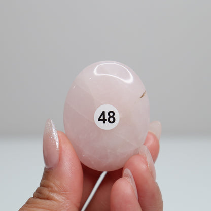 Rose Quartz Palm Stone 48