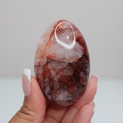 Hematoid Quartz Palm Stone | 18