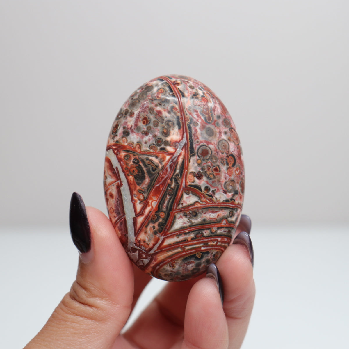 Leopard Skin Jasper Palm Stone | 30