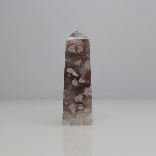 Flower Agate & Quartz Tower | 8*