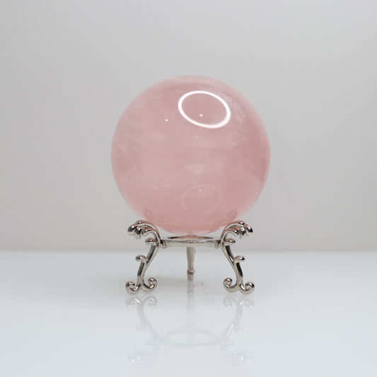 Rose Quartz Sphere w/ Stars 5