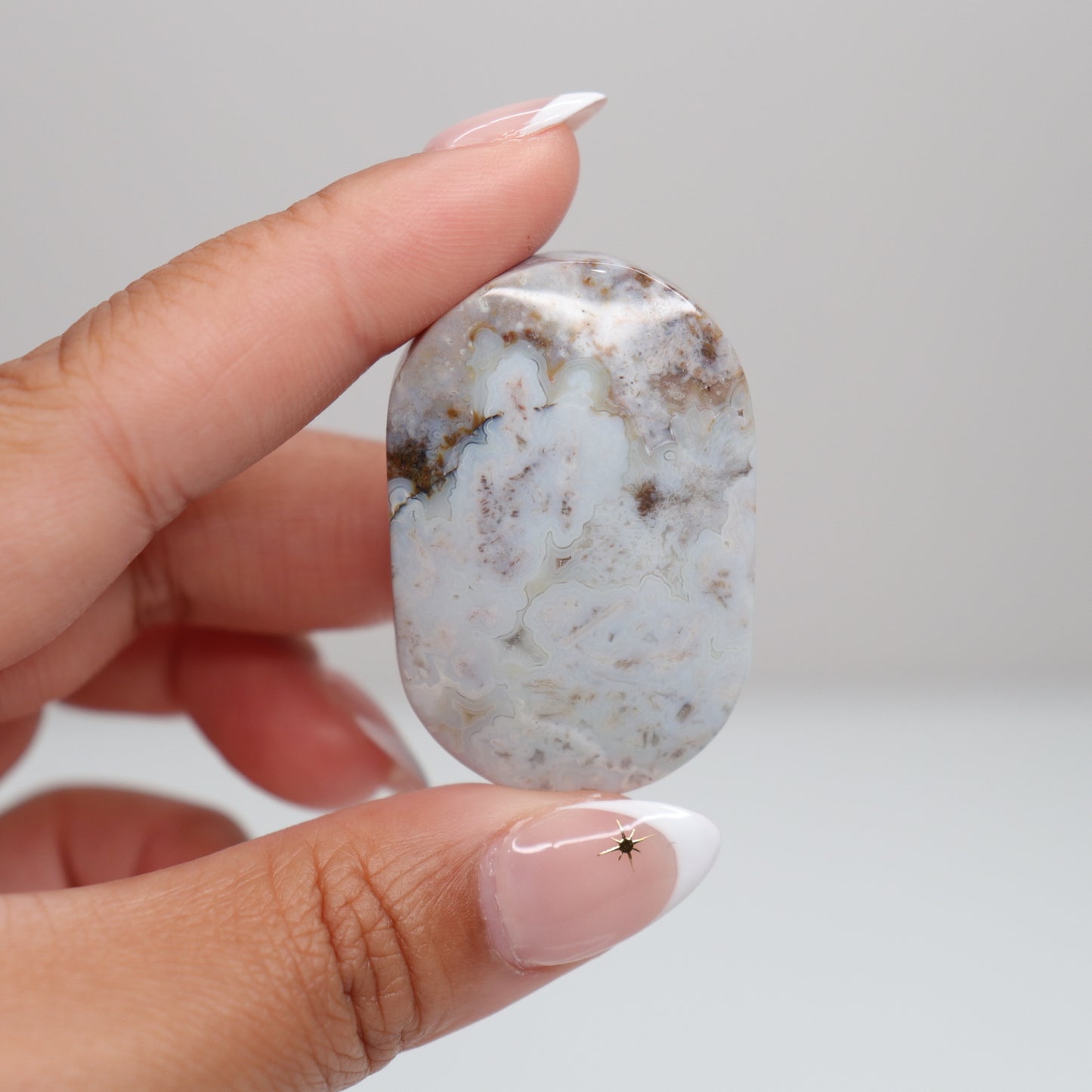 Mexican Lace Agate Palm Stone I