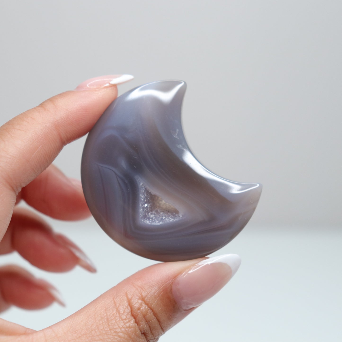 Druzy Agate Moon 35