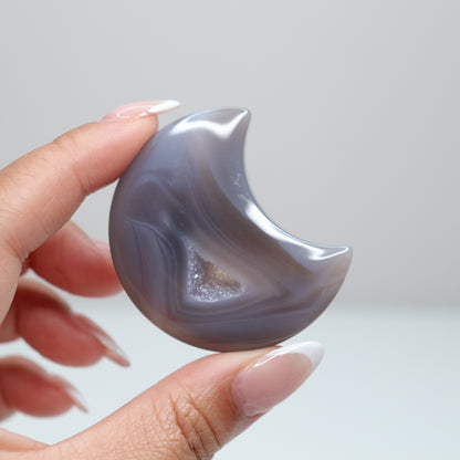 Druzy Agate Moon 35