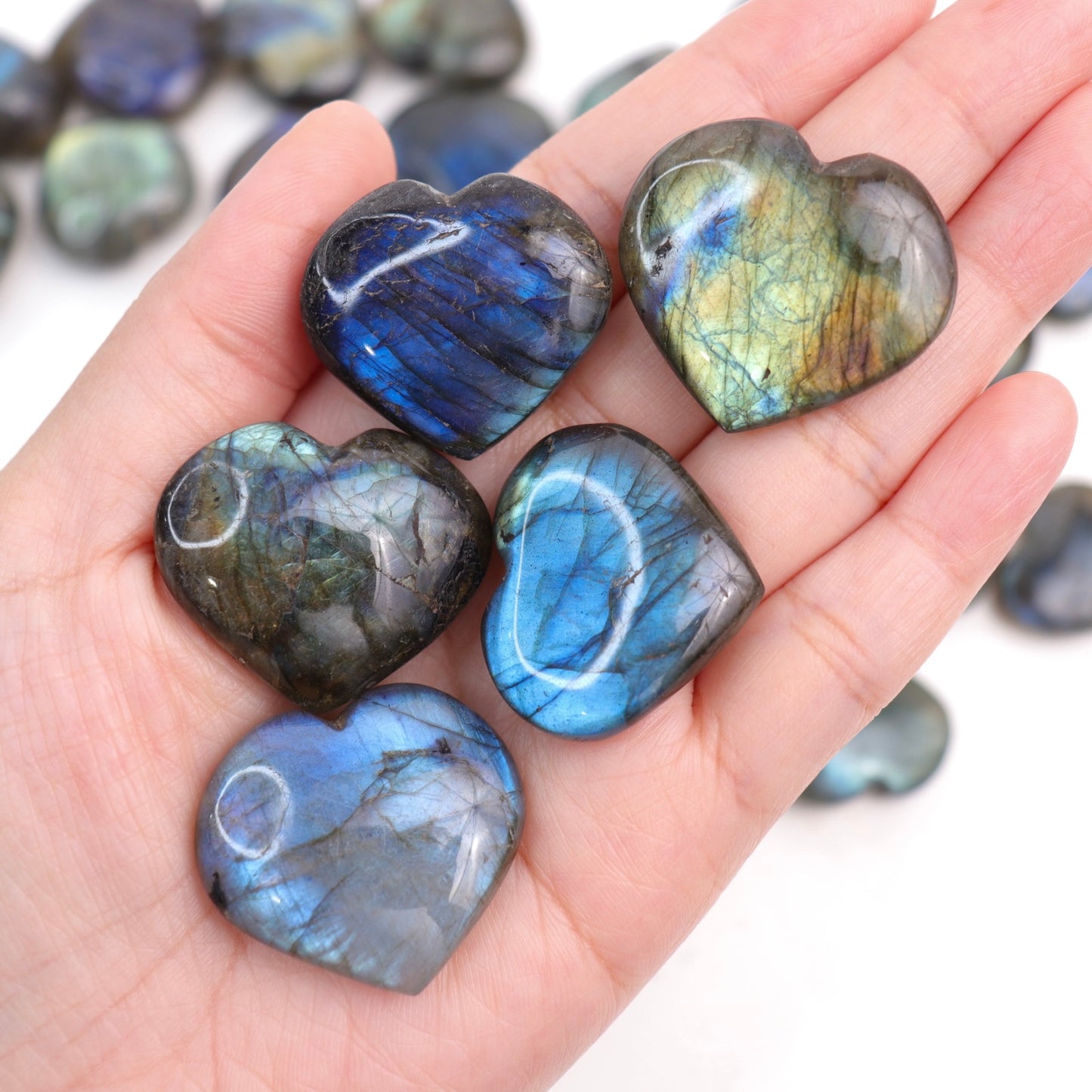 Labradorite Mini Hearts