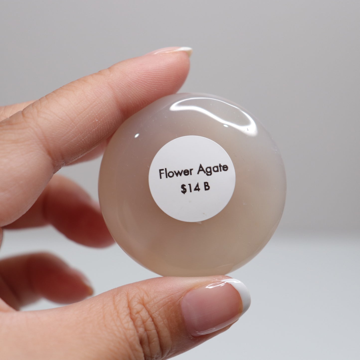 Flower Agate Round Palm | 20