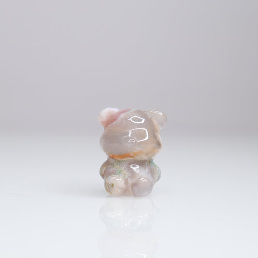 Flower Agate Mini Bear | 8