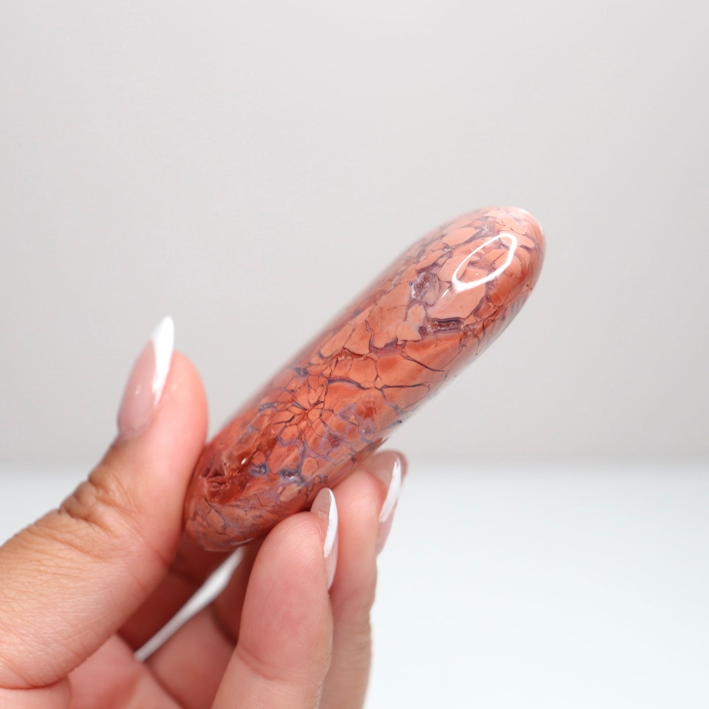 Pink Agate Palm Stone G