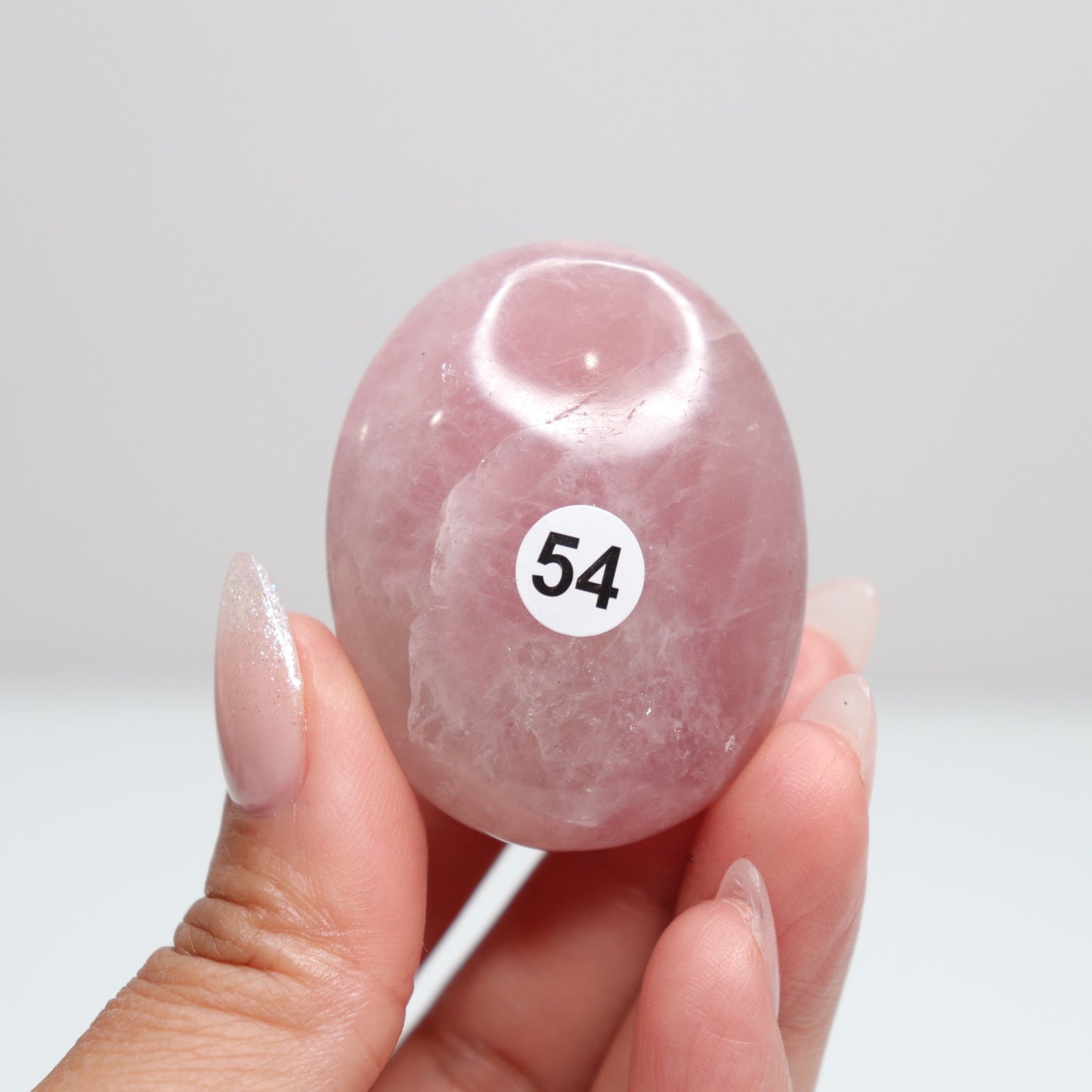 Rose Quartz Palm Stone 54
