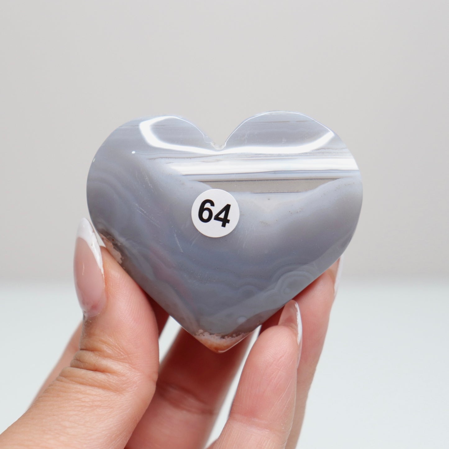 Banded Agate Heart 64