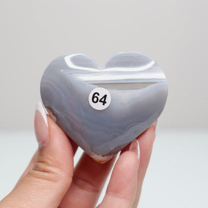 Banded Agate Heart 64