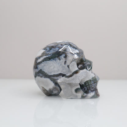 Moss Agate Skull | 2