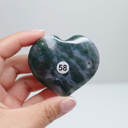Moss Agate Heart | 58