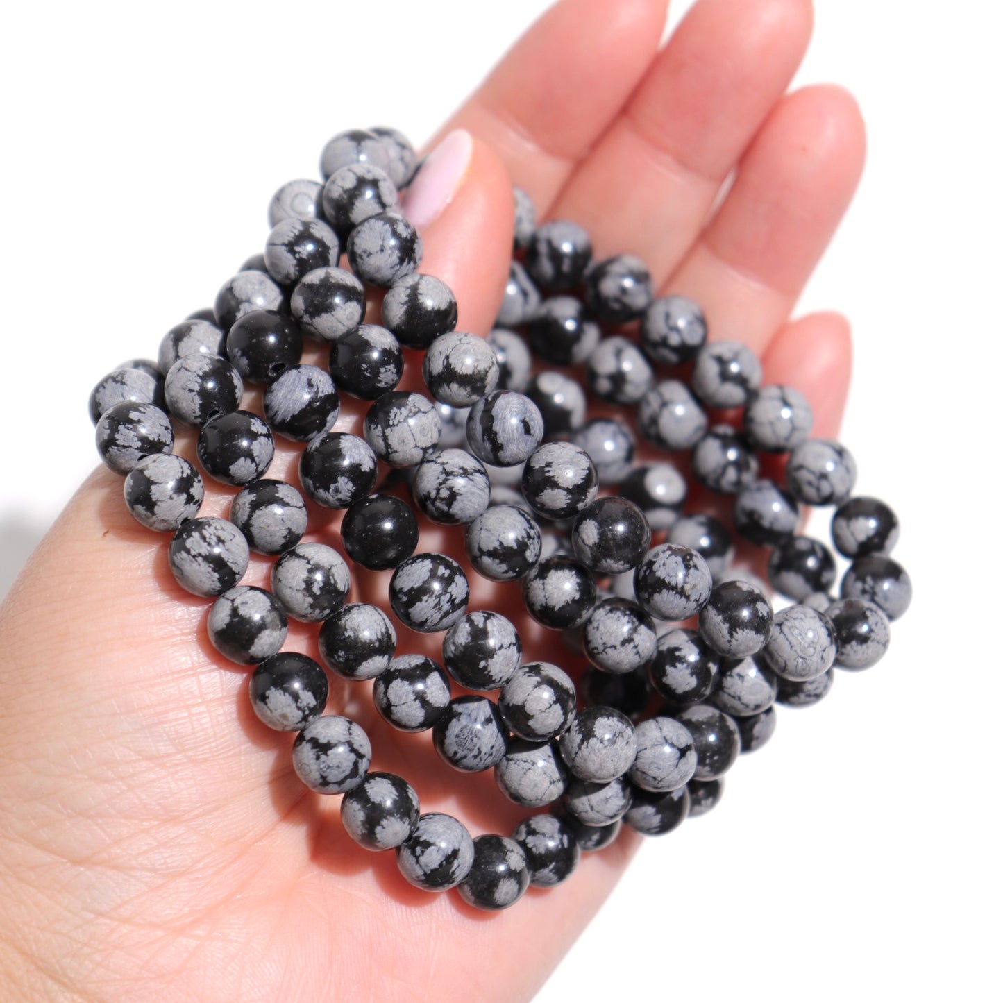 Snowflake Obsidian Bracelets | 8mm