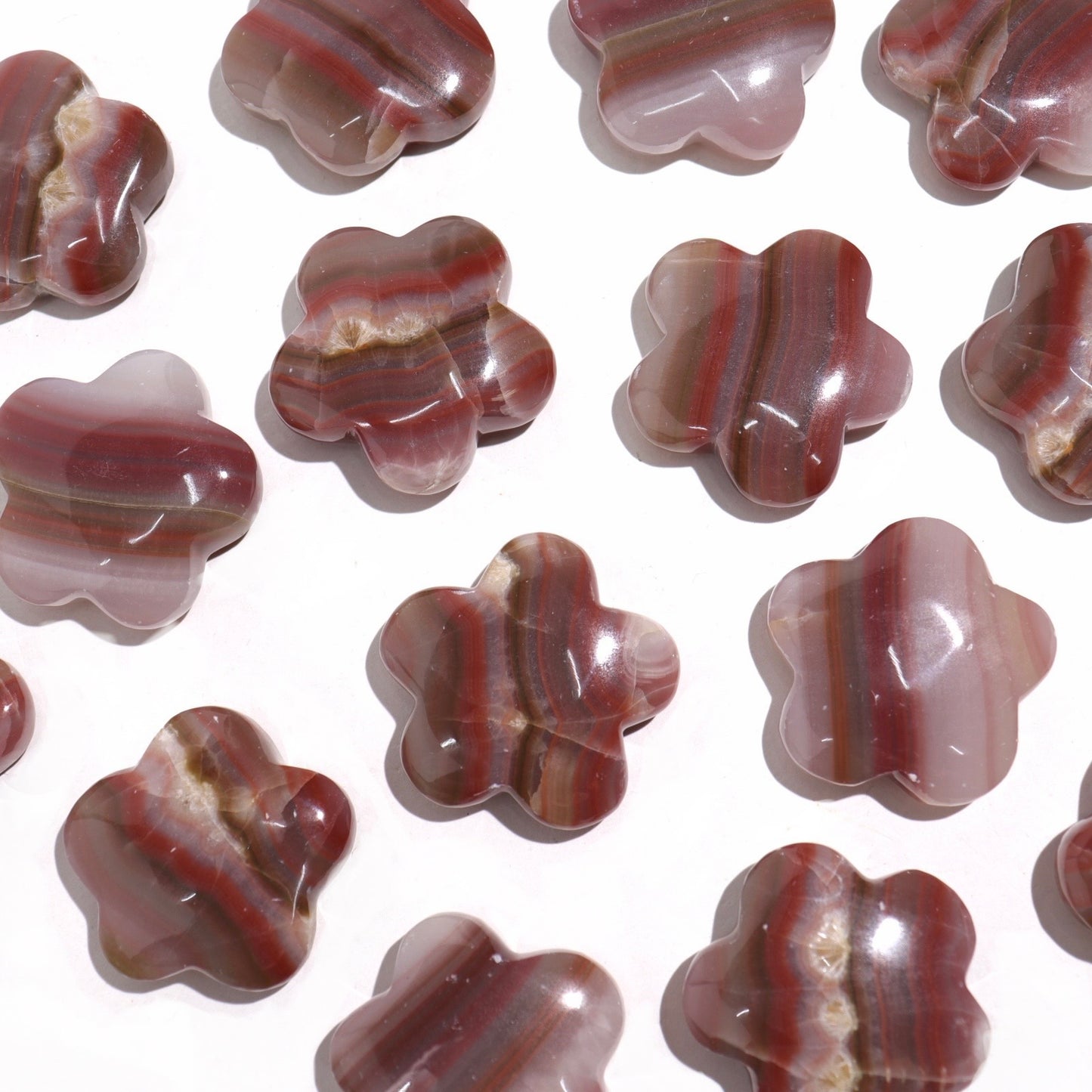 Pink Banded Onyx Flowers