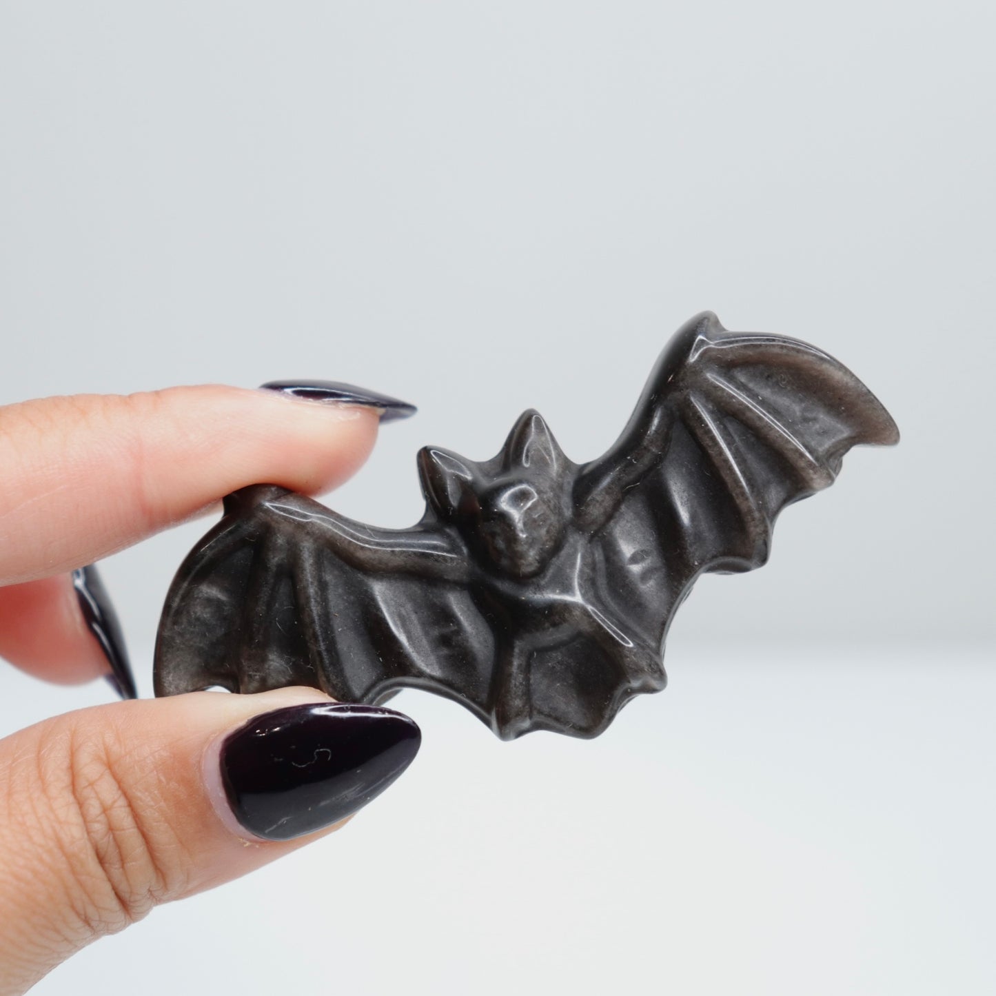 Silver Sheen Obsidian Bat  | 74