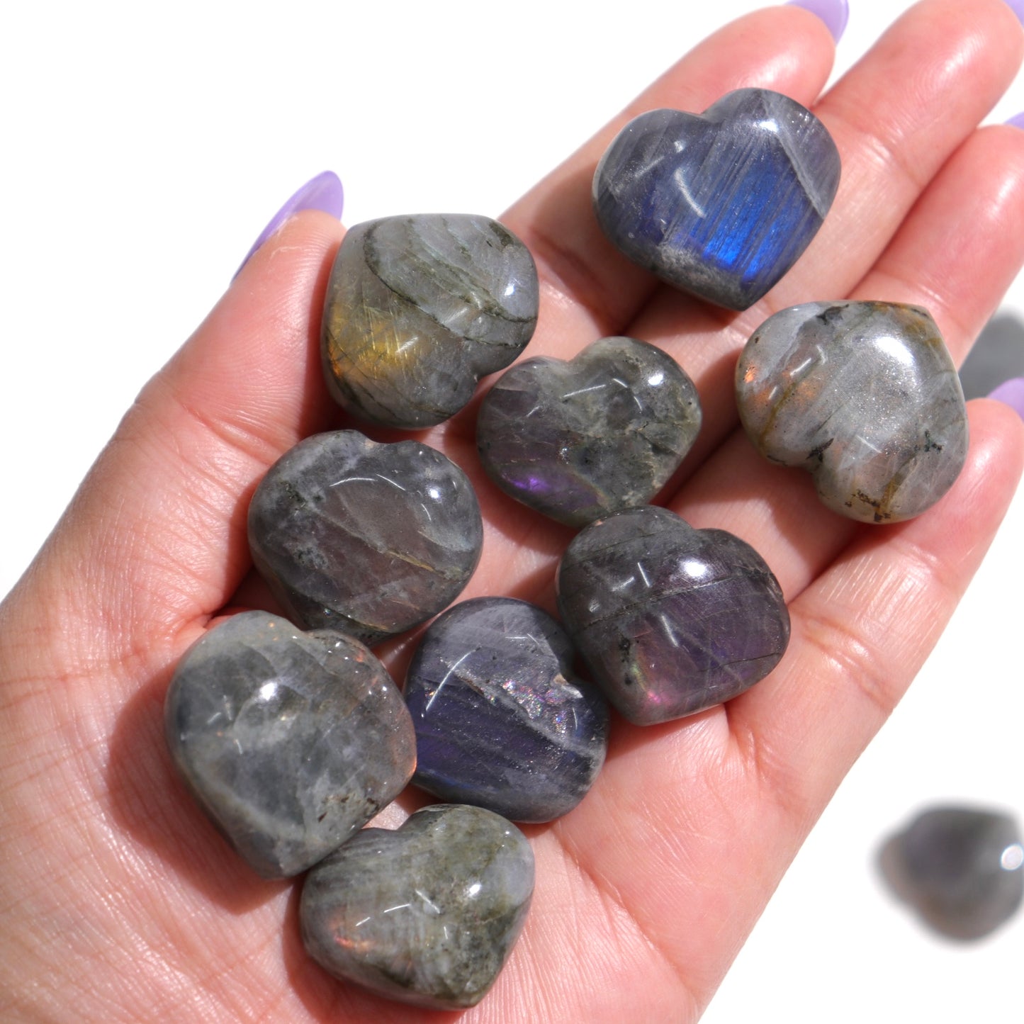 Labradorite Mini Hearts