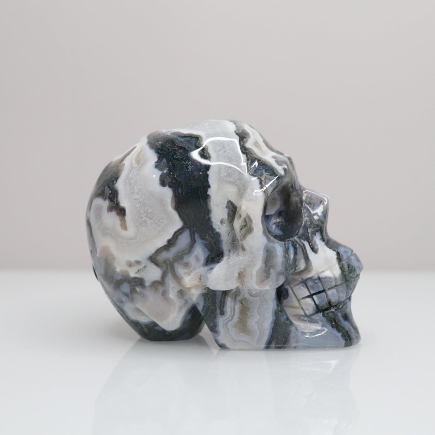 Moss Agate Skull | 5