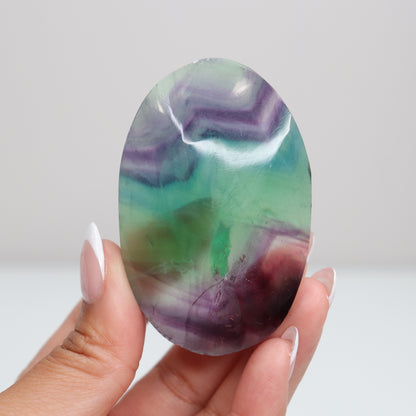Fluorite Diamond Palm Stone 2*