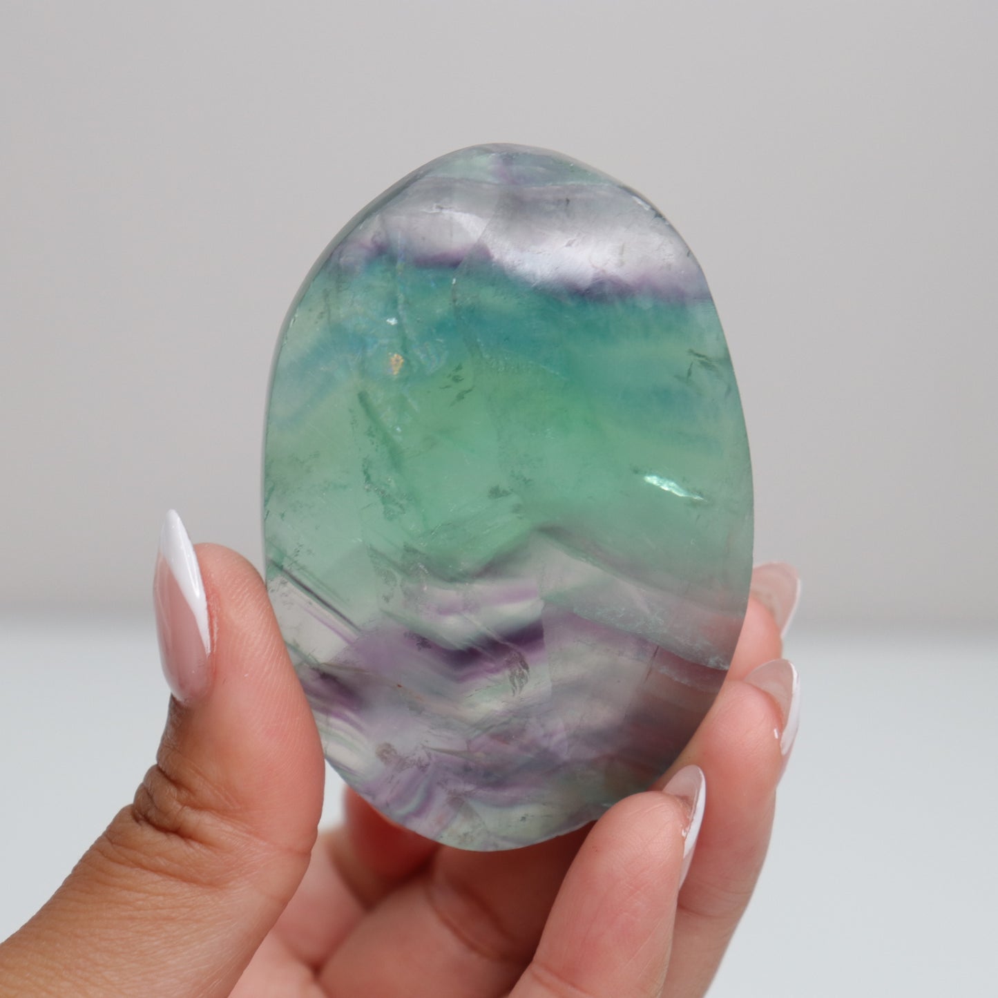 Fluorite Diamond Palm Stone 3