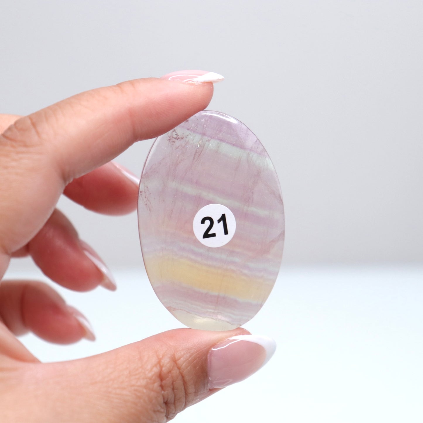 Fluorite Palm Stone | 21